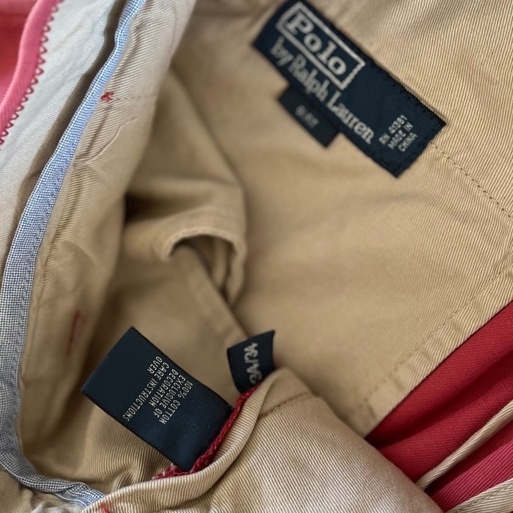 Vintage Polo Ralph Lauren GL-5 Chino Pants Salmon 34x34 - Picture 6 of 10